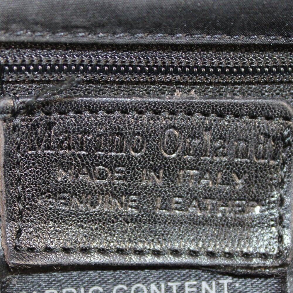 Marino Orlandi Expandable Black Nylon Leather Accent Oversized Satchel - Picture 12 of 12